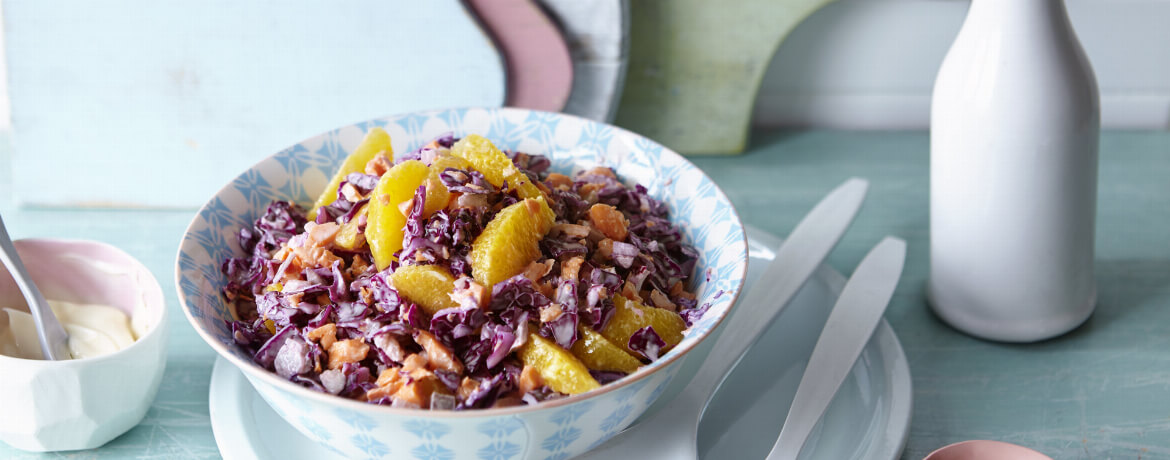 Rotkohl-Slaw mit Orangenmayonnaise für 4 Personen von lidl-kochen.de