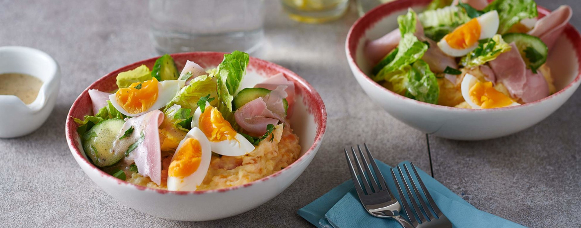 Kartoffel-Bowl mit Ei und Schinken für 4 Personen von lidl-kochen.de