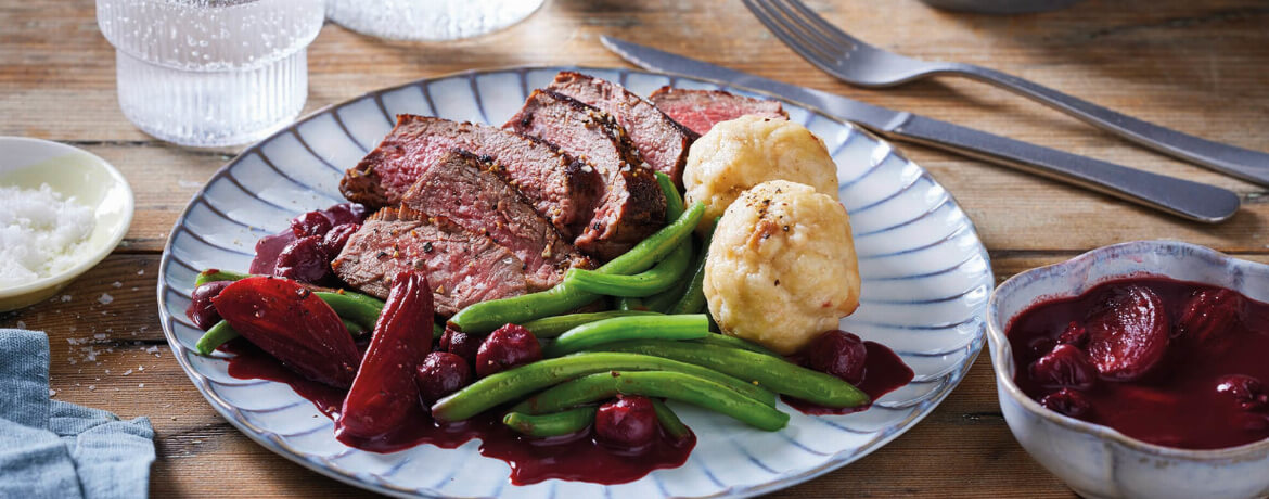 Schnell Einfach Rinderfilet Mit Kirsch Rotwein Sauce Lidl Kochen