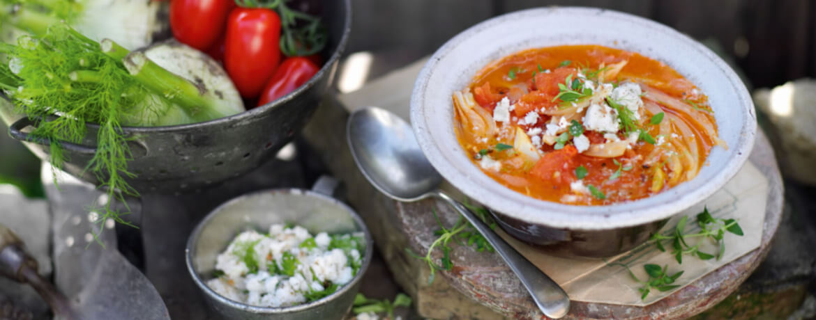 Tomaten-Fenchel-Suppe mit Feta-Topping - Rezept | LIDL Kochen