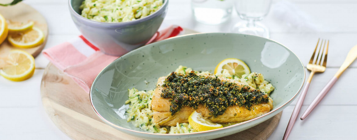 Zander m Kräuterkruste & Risotto - Rezept | LIDL Kochen Zander m Kräuterkruste & Risotto - Rezept | LIDL Kochen