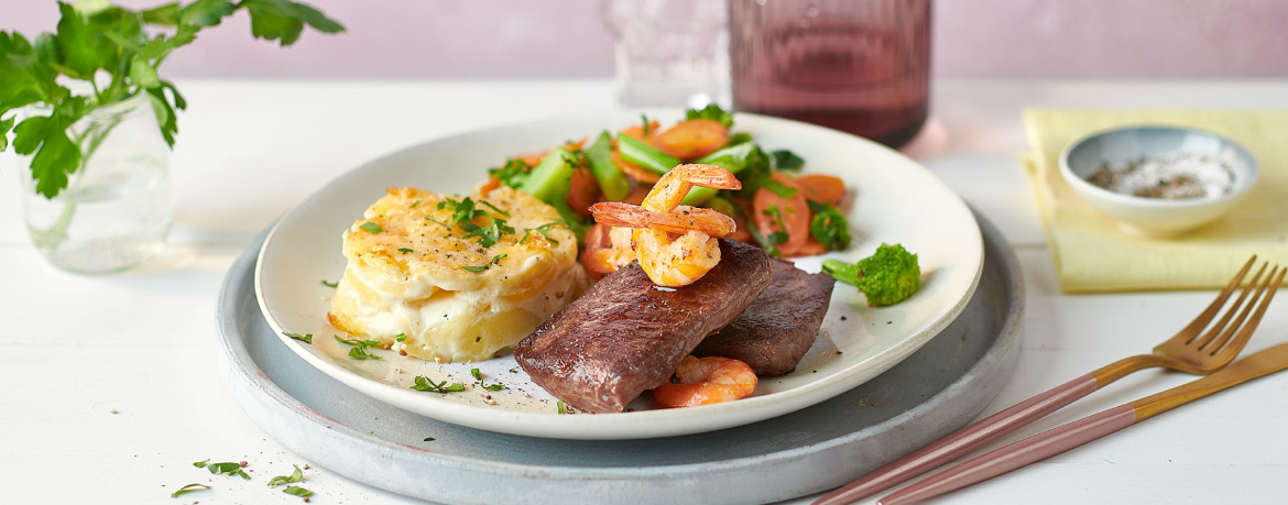 Surf and Turf mit Straußensteak für 4 Personen von lidl-kochen.de