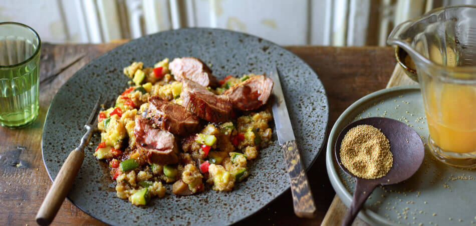Schweinefilet mit Gemüse-Couscous - Rezept | LIDL Kochen
