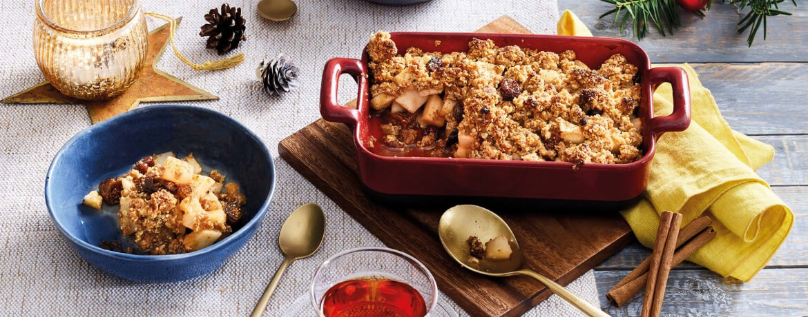 Weihnachtlicher Apfel-Birnen-Crumble | Recipe Cart