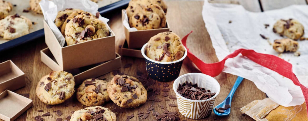 Macadamia-Cookies mit Schokolade