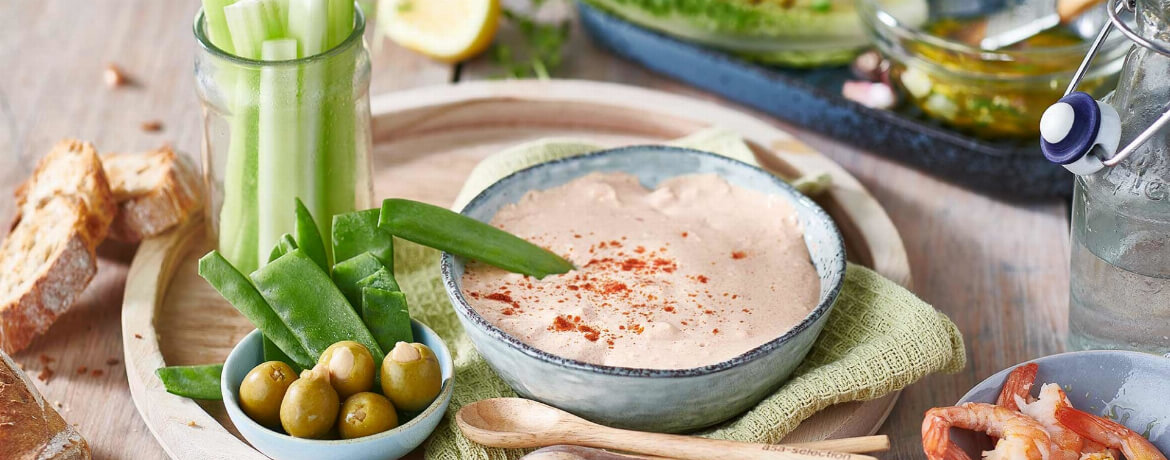Paprika-Feta-Dip zum Grillen - Monsieur Cuisine Rezept