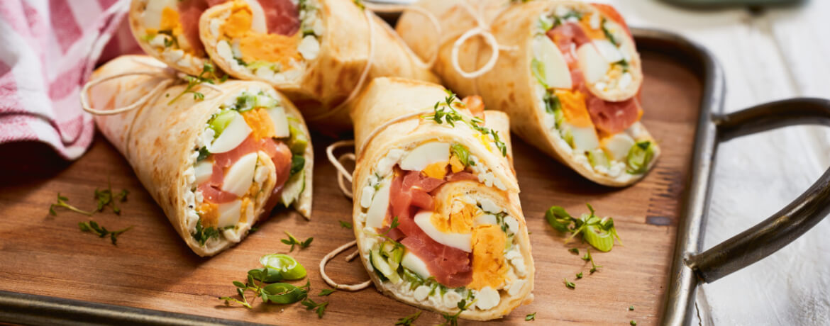 Wraps mit Lachs, Kresse und Ei - Rezept | LIDL Kochen