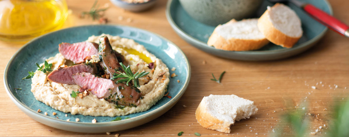 Marinierte Lammfilets auf Hummus - Rezept | LIDL Kochen