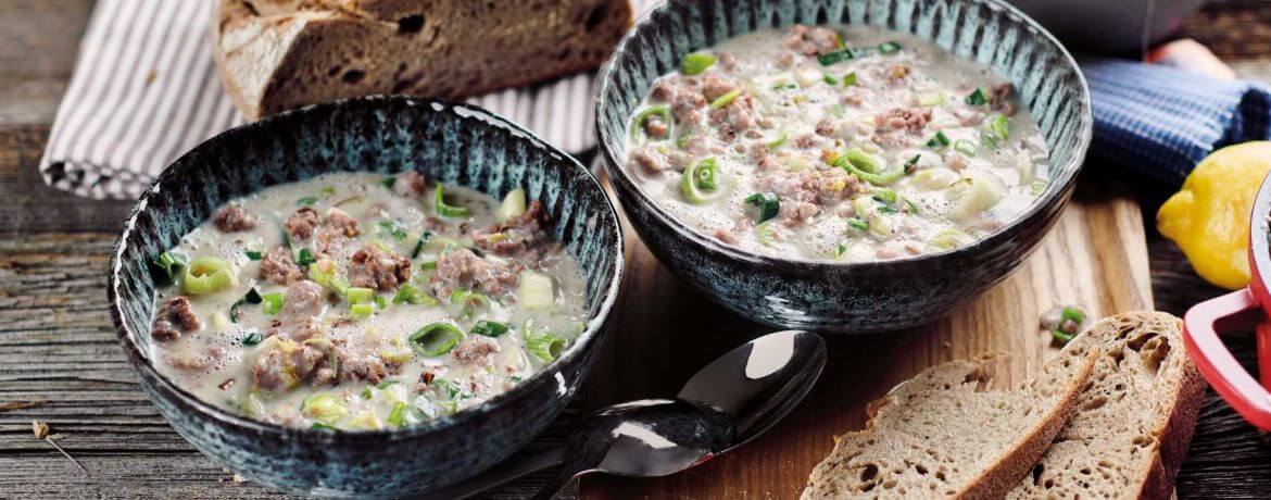 Vegane Hackfleisch-Lauch-Suppe - Rezept | LIDL Kochen