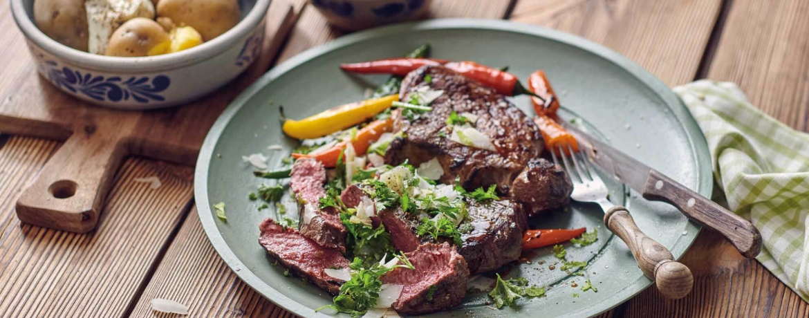 Sirloin Steak mit Kräuter-Parmesan-Topping für 4 Personen von lidl-kochen.de