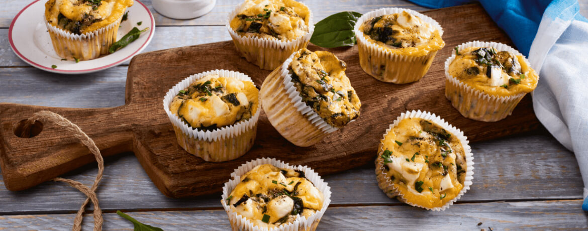 Eier-Muffins mit Feta und Spinat - Rezept | LIDL Kochen