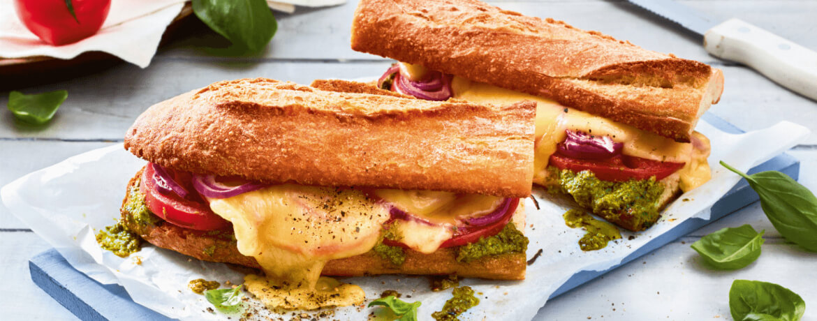 Baguette mit Tomaten und Gouda - Rezept | LIDL Kochen