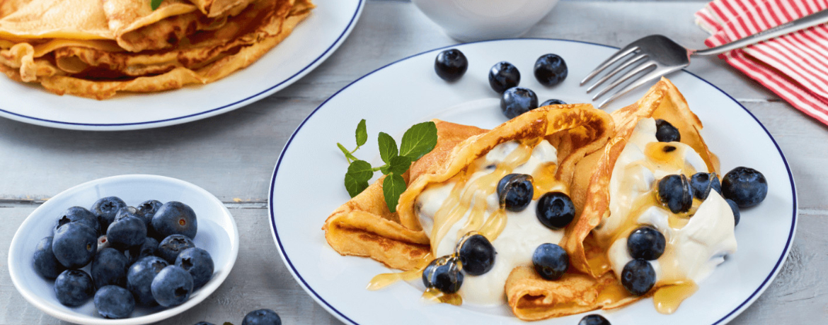 Dinkel-Crêpes mit Blaubeerquark für 4 Personen von lidl-kochen.de