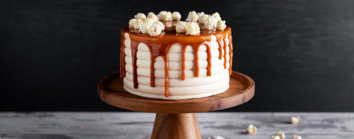 Karamelltorte mit Popcorn & Erdnussbutter für 12 Personen von lidl-kochen.de