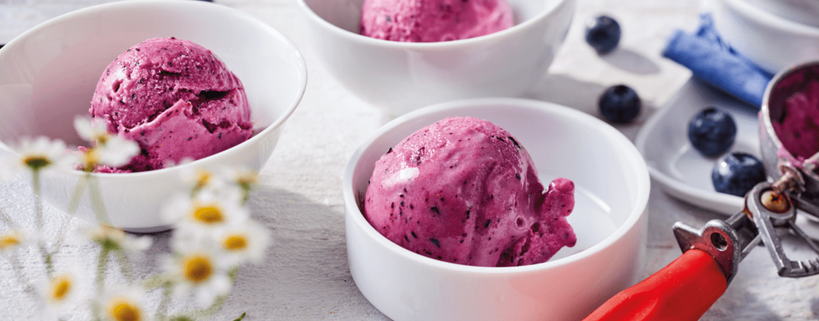 Bananen-Kokos-Eis mit Heidelbeeren für 4 Personen von lidl-kochen.de