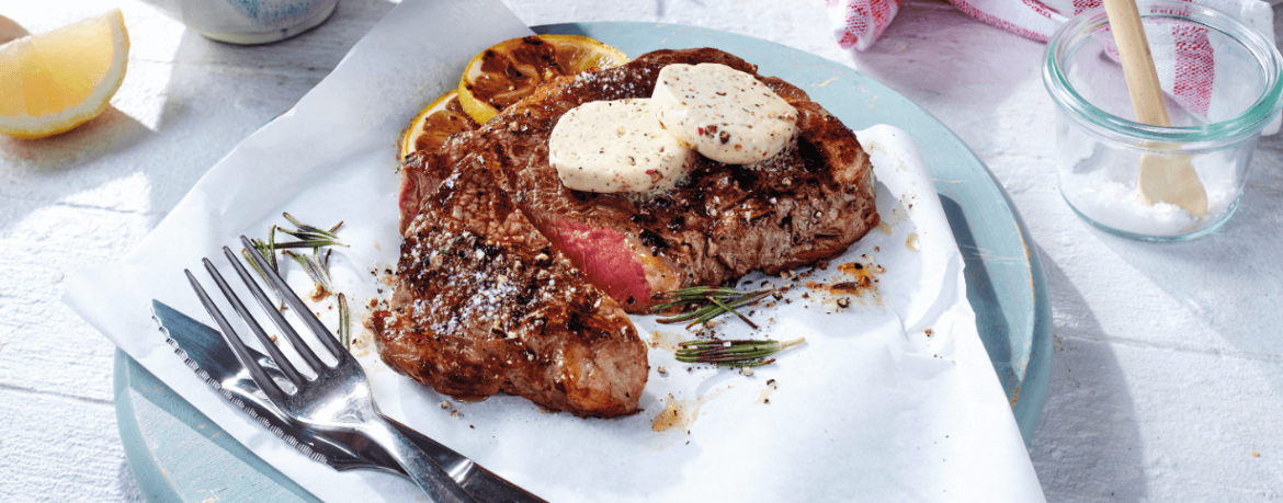 Rumpsteak mit Pfefferbutter für 4 Personen von lidl-kochen.de