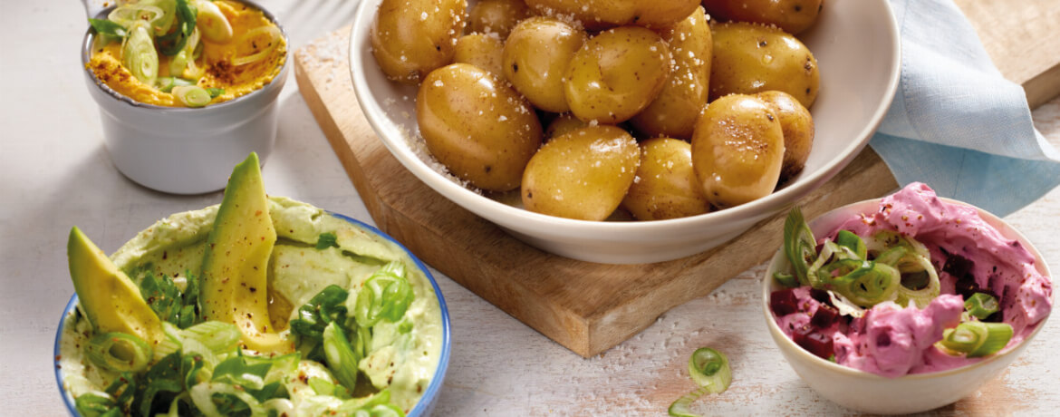 Pellkartoffeln mit dreierlei Dip - Rezept | LIDL Kochen
