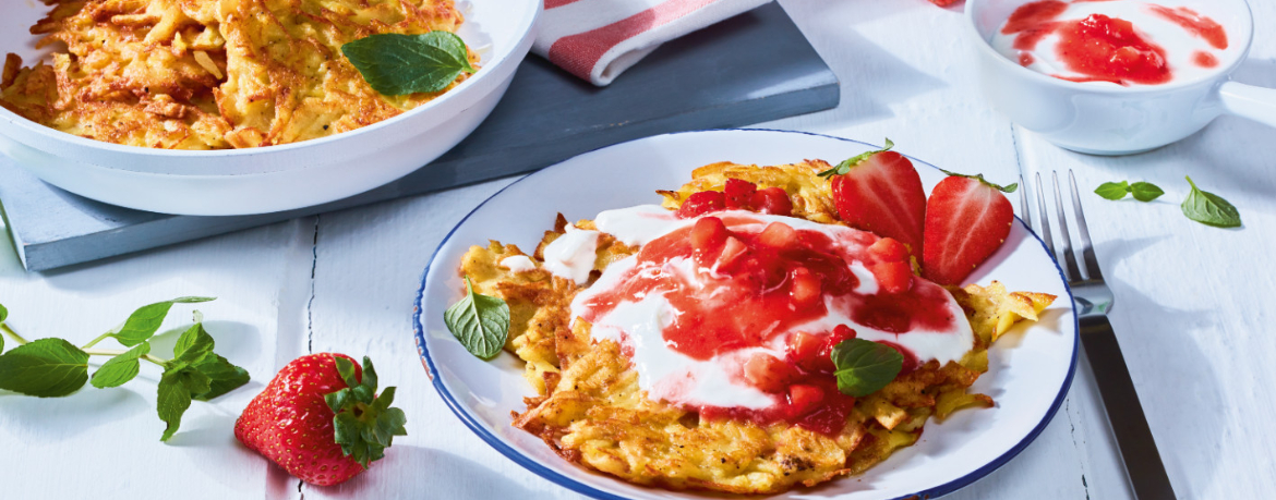 Kartoffelpuffer mit Erdbeeren für 4 Personen von lidl-kochen.de