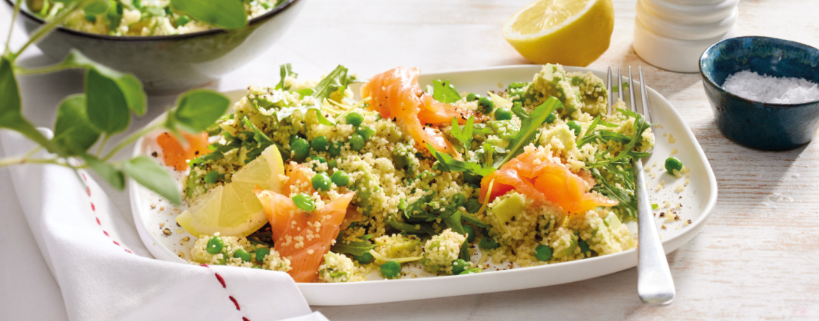 Zitronen-Couscous mit Avocado und Lachs für 4 Personen von lidl-kochen.de