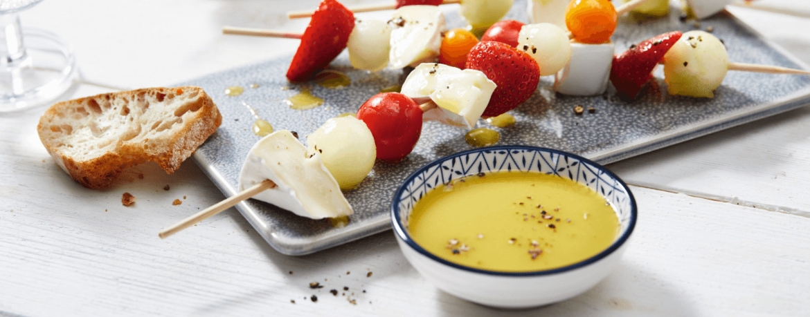 Camembert-Obst-Spieße für 4 Personen von lidl-kochen.de