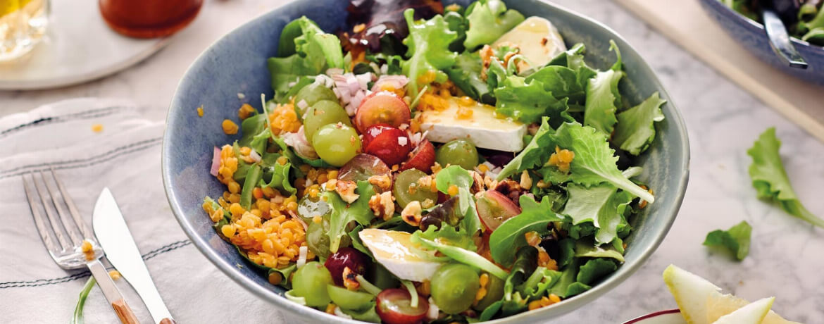 Salat mit Camembert und Trauben - Monsieur Cuisine Rezept