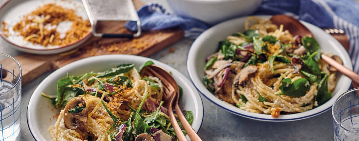Vegane-Zitronen Spaghetti mit Cashew-Sauce-image