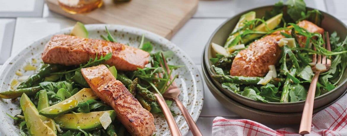 Ofenlachs &amp; grüner Spargelsalat - Rezept | LIDL Kochen