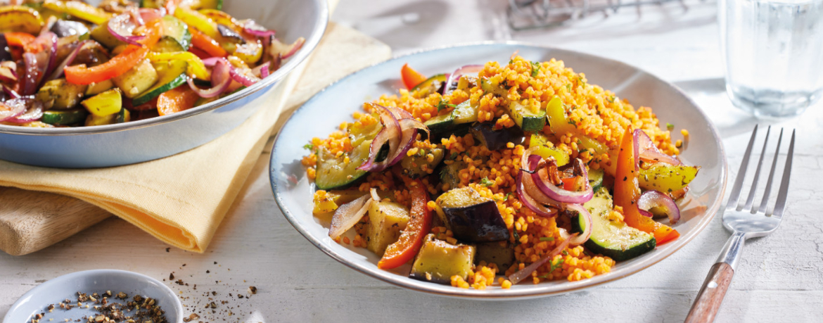 Bulgursalat mit gebratenem Gemüse für 4 Personen von lidl-kochen.de