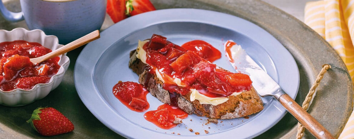 Erdbeer-Rhabarber-Konfitüre - Rezept | LIDL Kochen