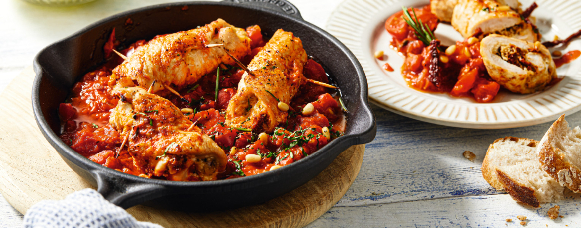 Gefüllte Putenrollen in Tomatensugo für 4 Personen von lidl-kochen.de