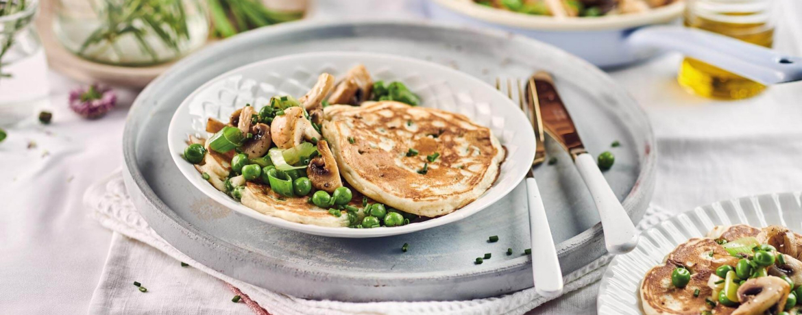 Vegane Erbsen-Pancakes mit Pilztopping für 4 Personen von lidl-kochen.de