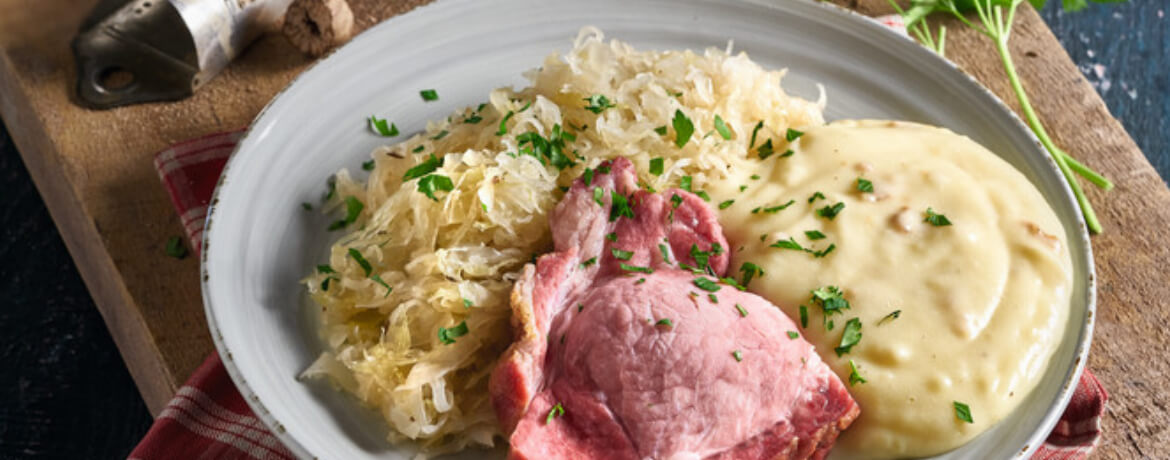 Kassler mit Püree &amp; Kraut - Monsieur Cuisine Rezept