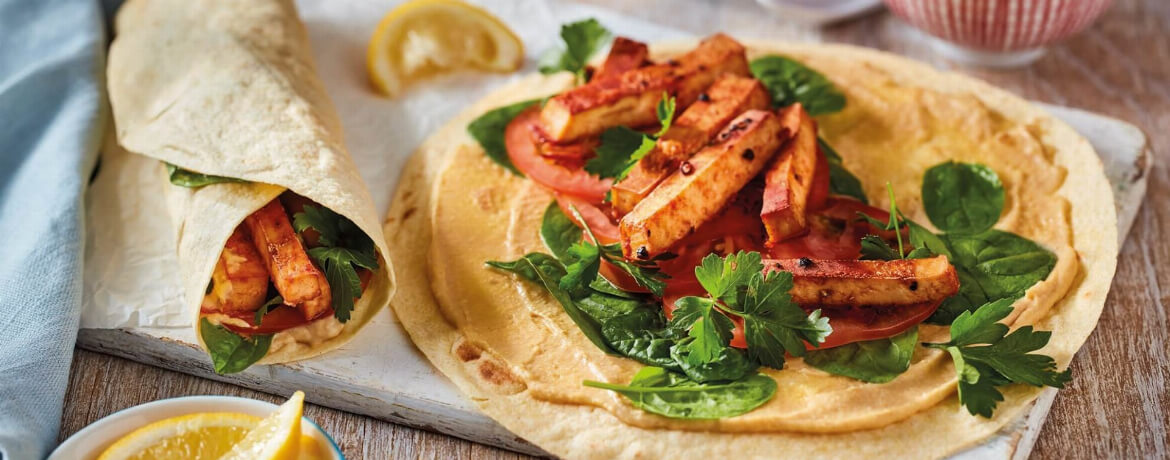Vegane Wraps mit gebackenem Tofu - Rezept | LIDL Kochen