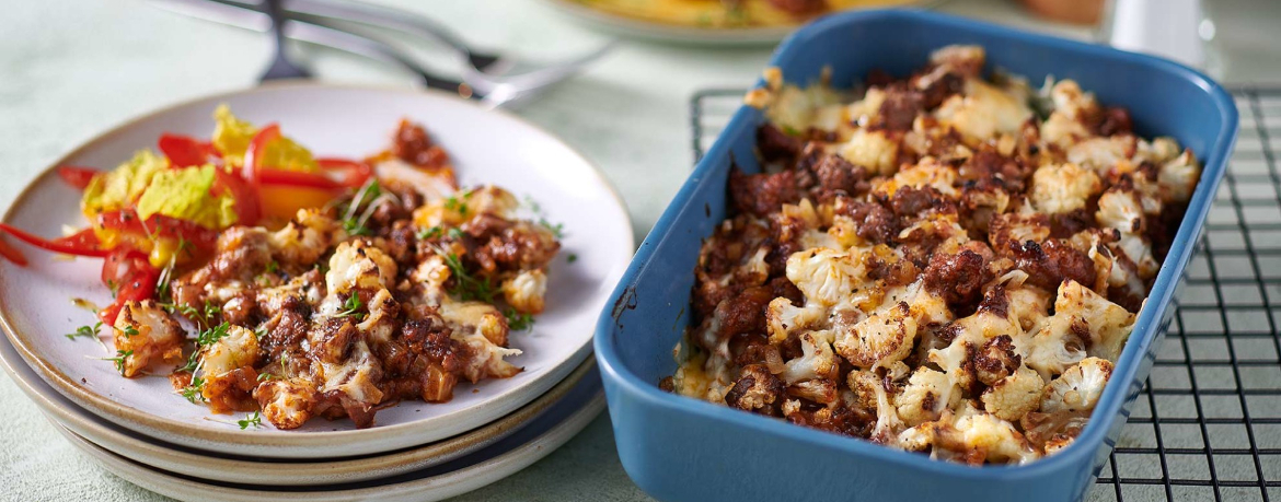 Low-Carb-Hackfleischauflauf mit Blumenkohl für 4 Personen von lidl-kochen.de