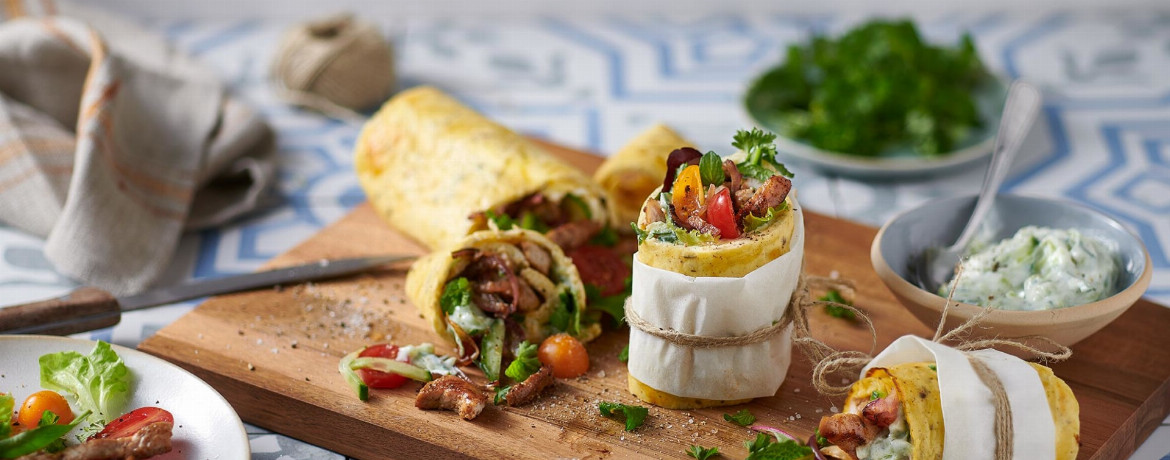 Gyros-Rolle mit Zaziki und Salat für 4 Personen von lidl-kochen.de