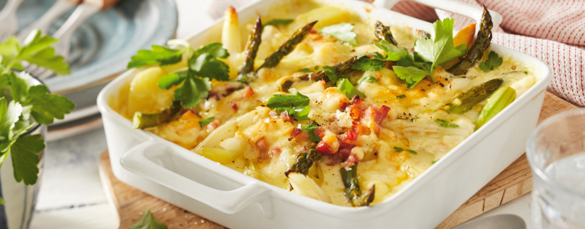 Spargel überbacken mit Käse - Monsieur Cuisine Rezept