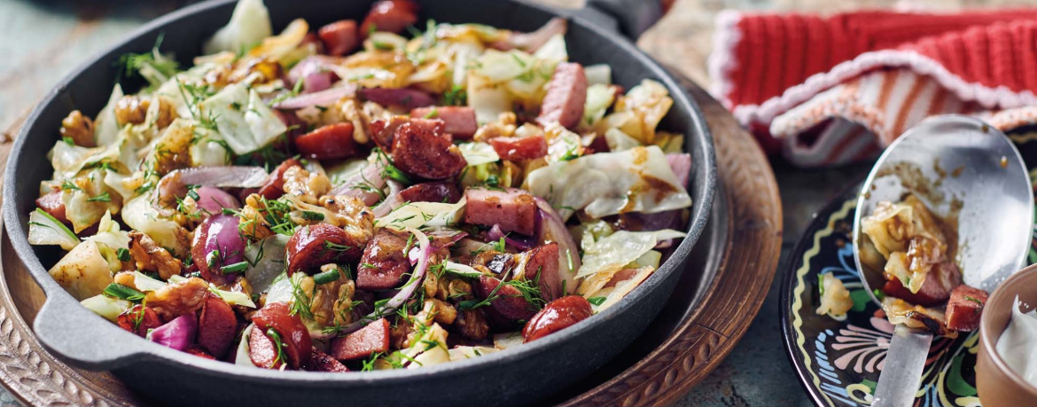 Stir Fry mit Kohl und Würstchen für 4 Personen von lidl-kochen.de