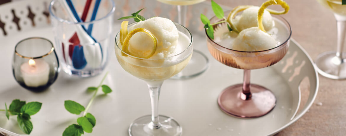 Zitronensorbet mit Prosecco - Rezept | LIDL Kochen