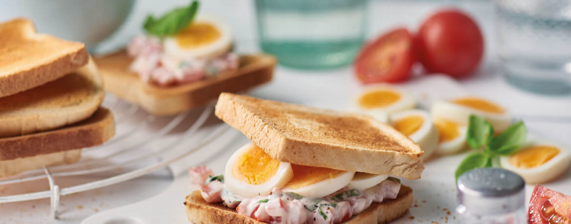 Eier-Sandwiches mit Basilikum-Remoulade - Rezept | LIDL Kochen