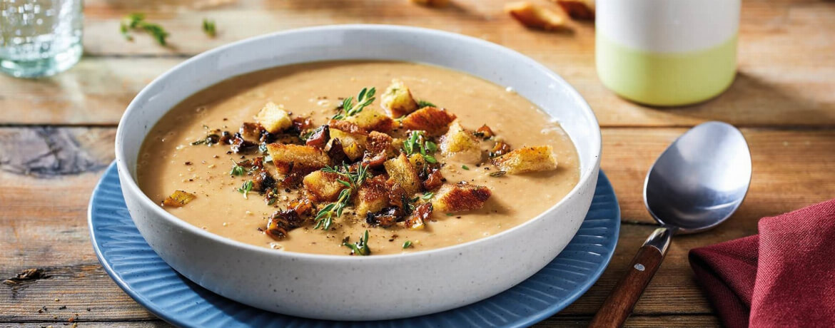 Vegane Maronensuppe mit Pilzen-image
