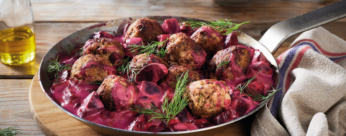 Hackbällchen mit Rote-Bete-Gemüse für 4 Personen von lidl-kochen.de