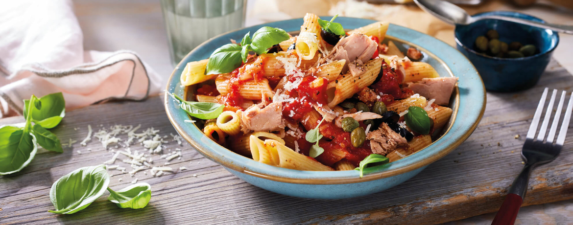 Nudeln mit Thunfisch und Oliven für 4 Personen von lidl-kochen.de