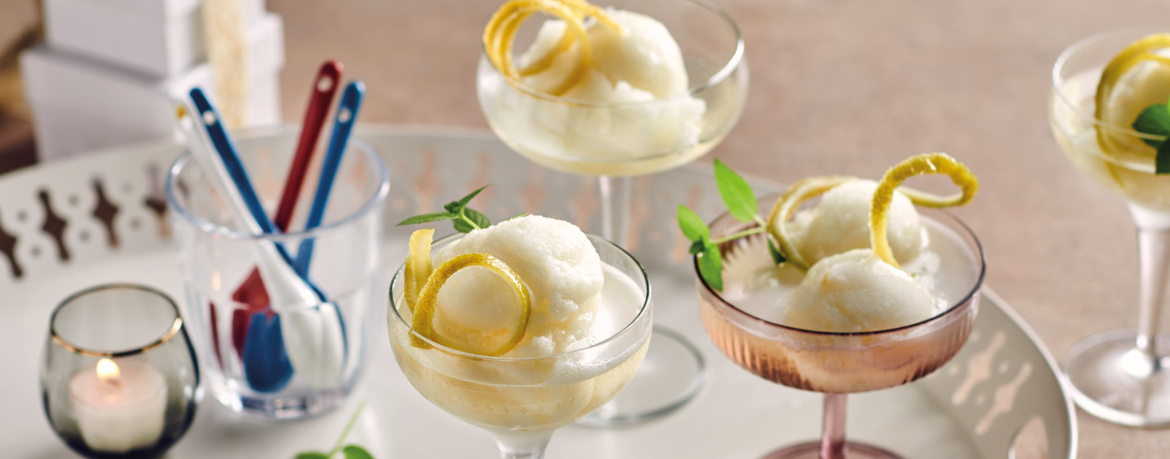 Zitronensorbet mit Prosecco - Rezept | LIDL Kochen