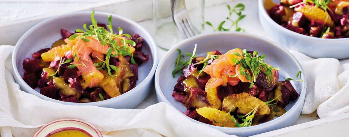 Rote-Bete-Orangen-Salat mit Lachs für 4 Personen von lidl-kochen.de