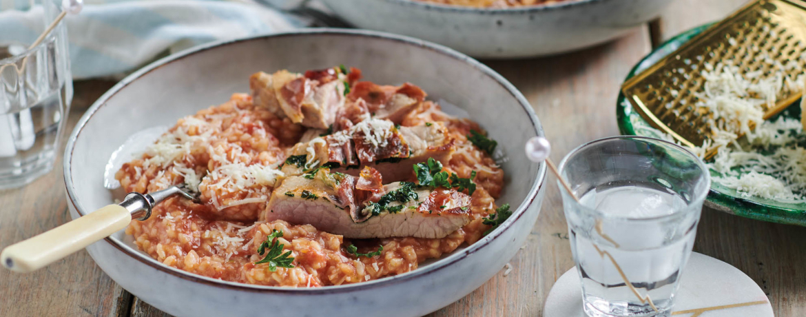 Saltimbocca mit Tomaten-Risotto und Parmesan für 4 Personen von lidl-kochen.de