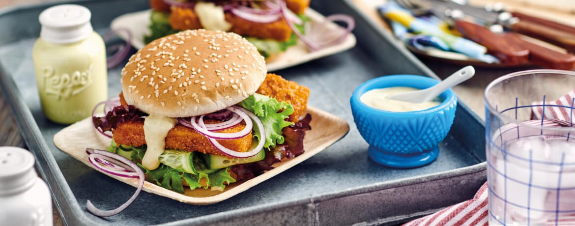 Burger mit Fischstäbchen-image