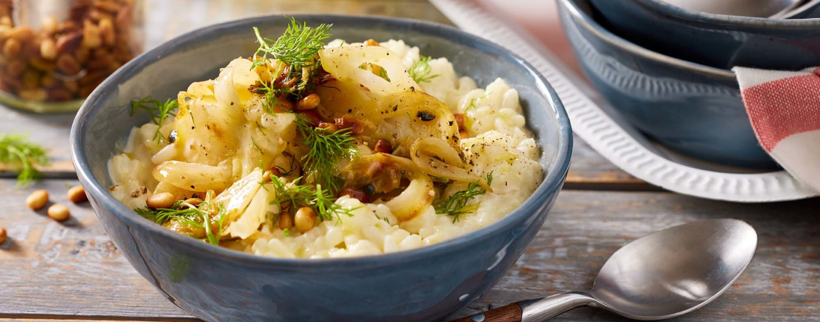 Fenchel und Passionsfrucht auf Risotto mit Pinienkernen für 4 Personen von lidl-kochen.de