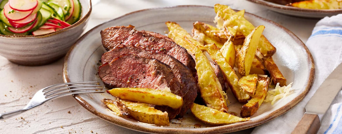 Steak Mit Pommes Und Salat Rezept LIDL Kochen