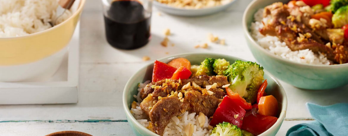 Gemüse-Reis-Pfanne mit Fleisch - Rezept | LIDL Kochen