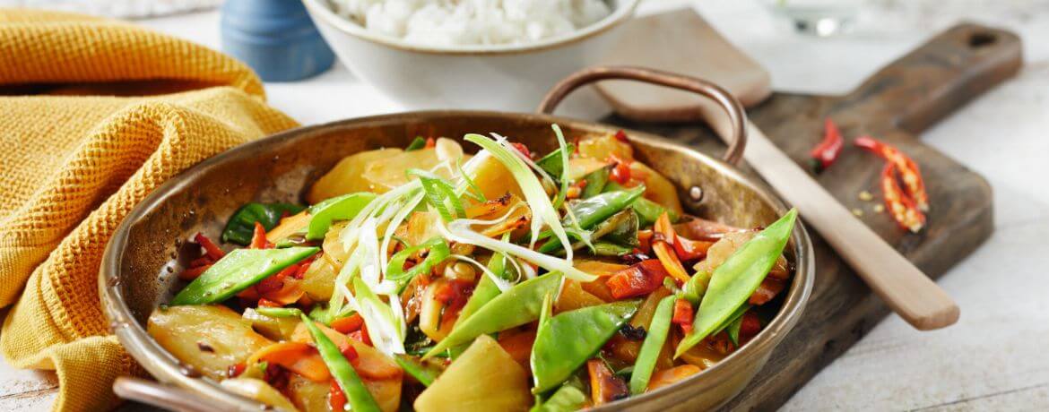 Wok-Gemüse mit Ananas - Rezept | LIDL Kochen